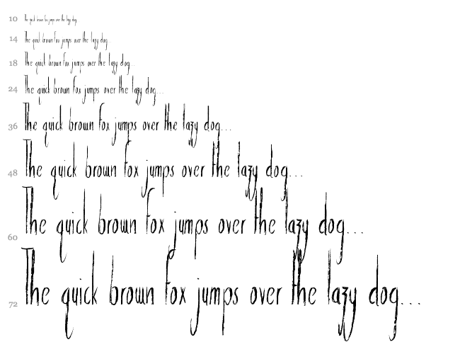 Personal Delinquent font waterfall